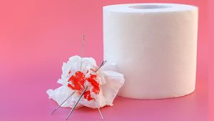 Painful cuts from abrasive, nasty toilet paper